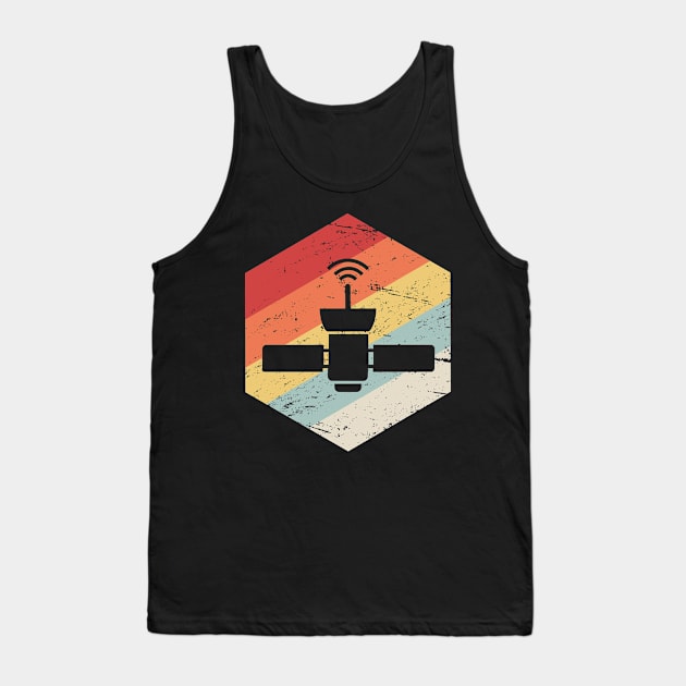 Retro Space Satellite Icon Tank Top by MeatMan